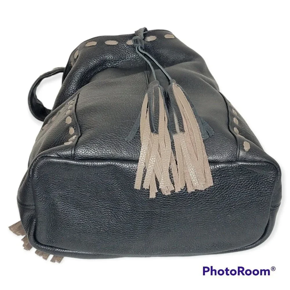 Laggo Havana Black Whipstich Hobo Style Bag NWT